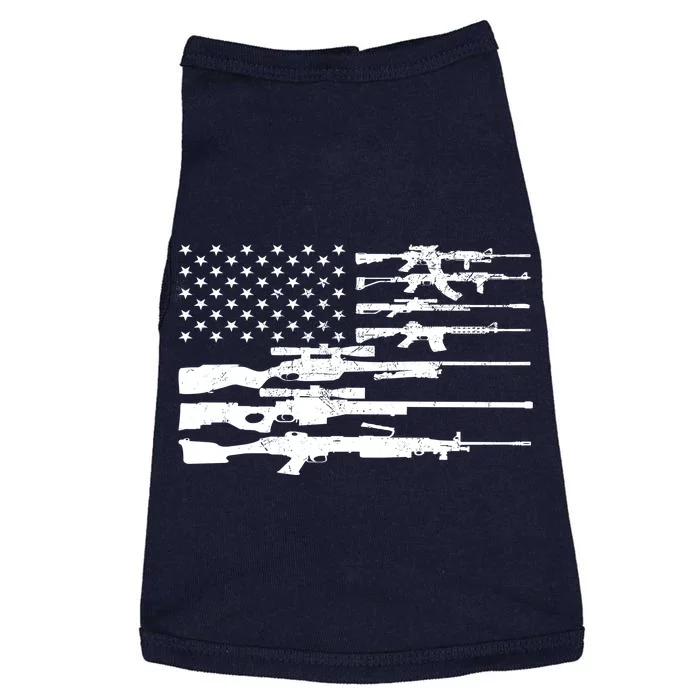 American Flag Gun Patriot Doggie Tank