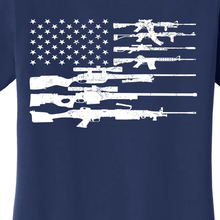 American Flag Gun Patriot Women's T-Shirt