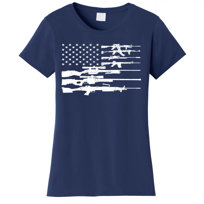 American Flag Gun Patriot Women's T-Shirt