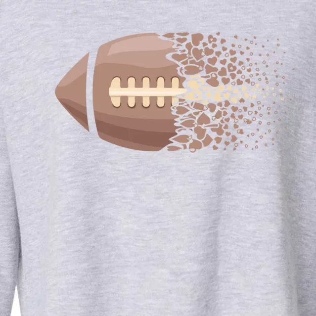 American Football Graphic American Football Heart Cute Gift Cropped Pullover Crew