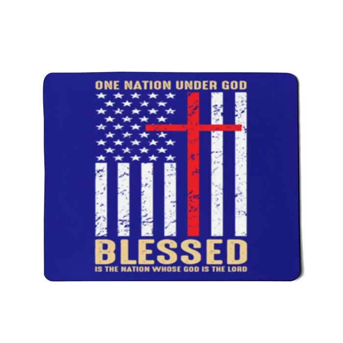 American Flag Gift One Nation Under God Great Gift Mousepad