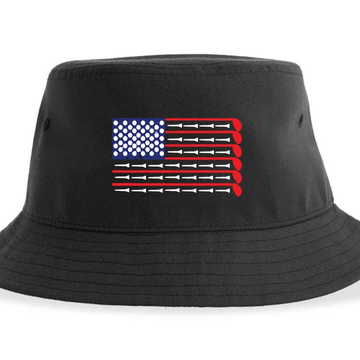 American Flag Golf Sustainable Bucket Hat