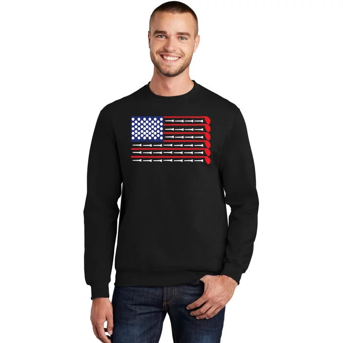 American Flag Golf Tall Sweatshirt