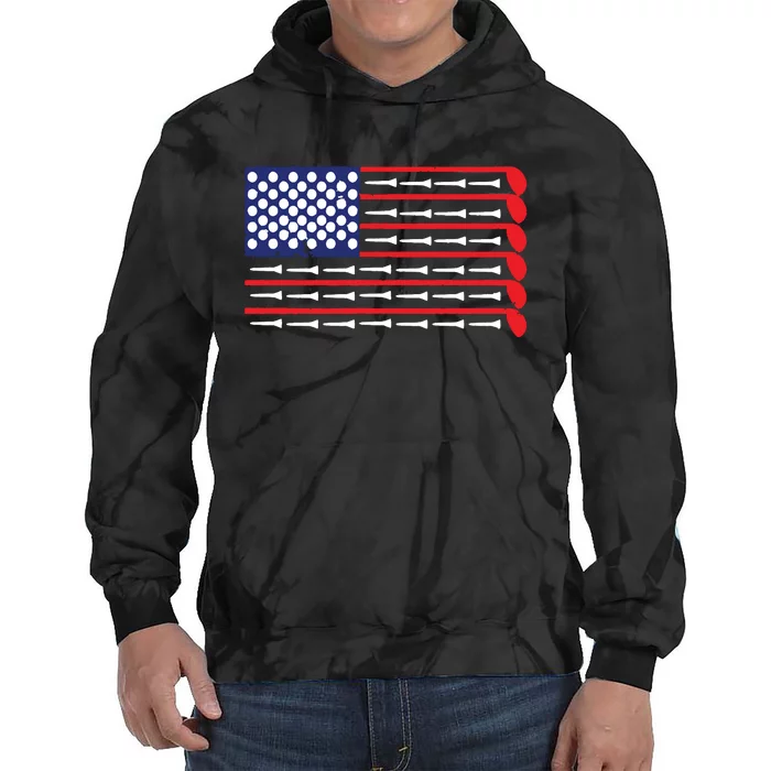 American Flag Golf Tie Dye Hoodie