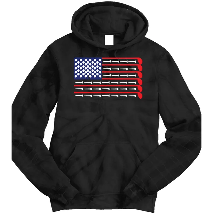 American Flag Golf Tie Dye Hoodie