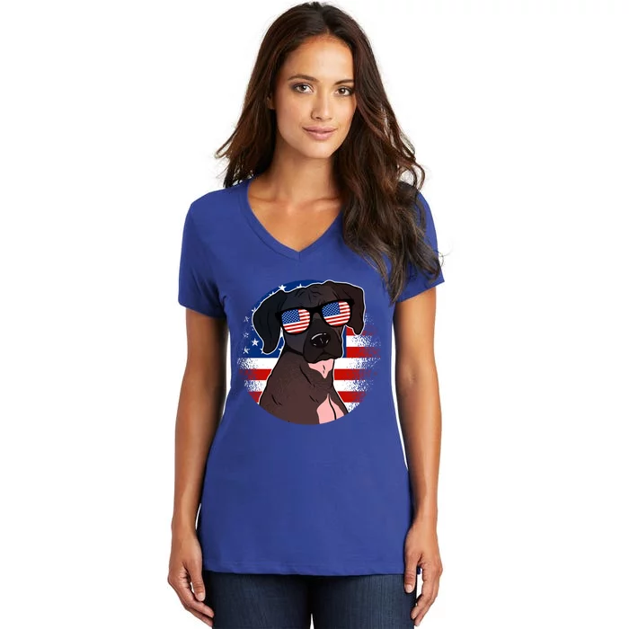 America Funny Gift Women's V-Neck T-Shirt