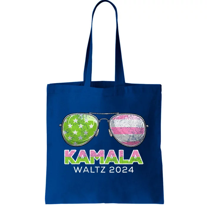 American Flag Glasses Waltz Kamala Harris 2024 Tote Bag