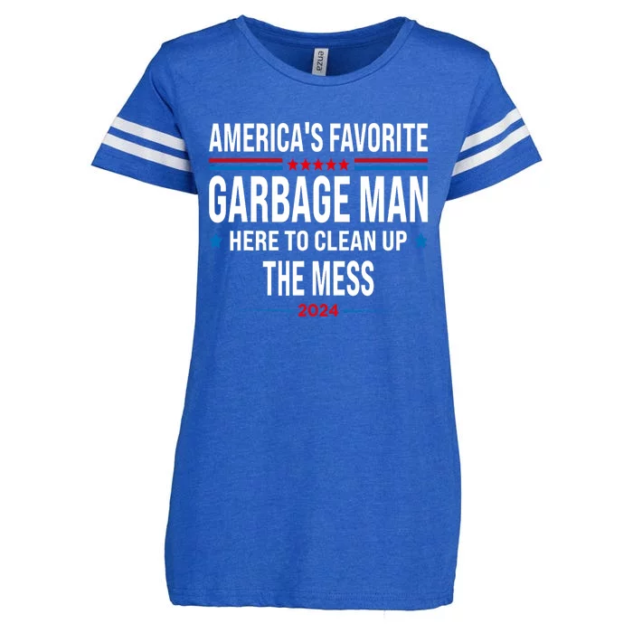 AmericaS Favorite Garbage Man Here To Clean Up The Mess Enza Ladies Jersey Football T-Shirt