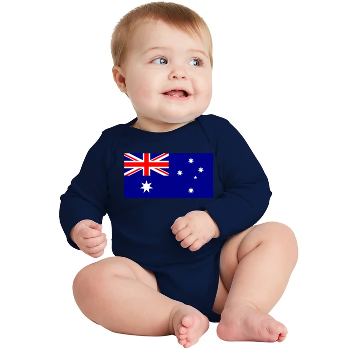 Australia Flag Gift Baby Long Sleeve Bodysuit