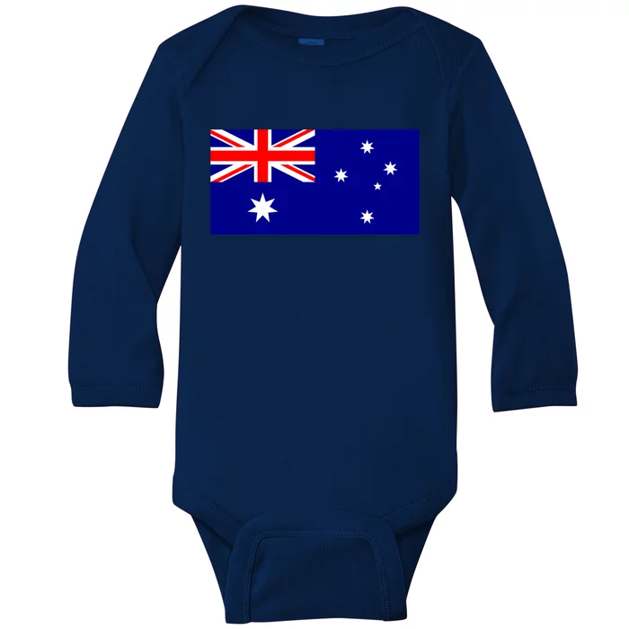 Australia Flag Gift Baby Long Sleeve Bodysuit