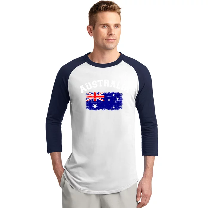 Australia Flag Gift Baseball Sleeve Shirt