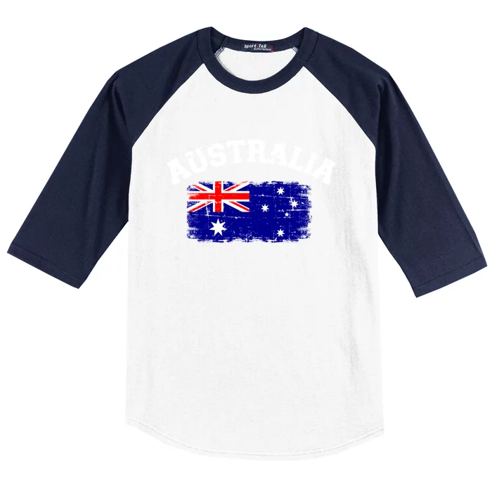 Australia Flag Gift Baseball Sleeve Shirt