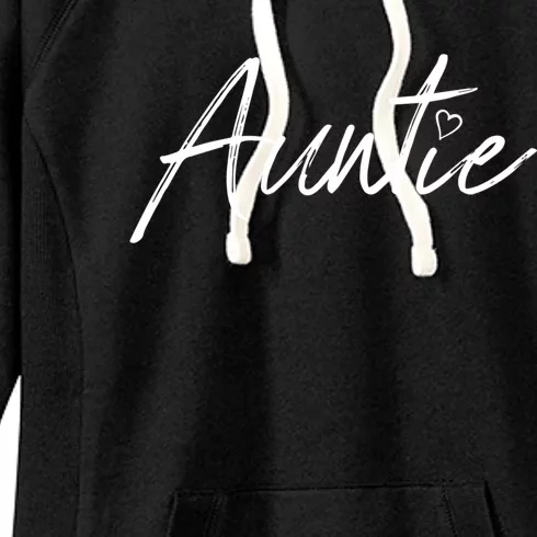 Auntie Funny Gift Auntie Gift Black Small Women's Fleece Hoodie