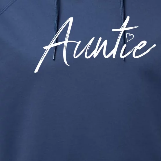 Auntie Funny Gift Auntie Gift Black Small Performance Fleece Hoodie