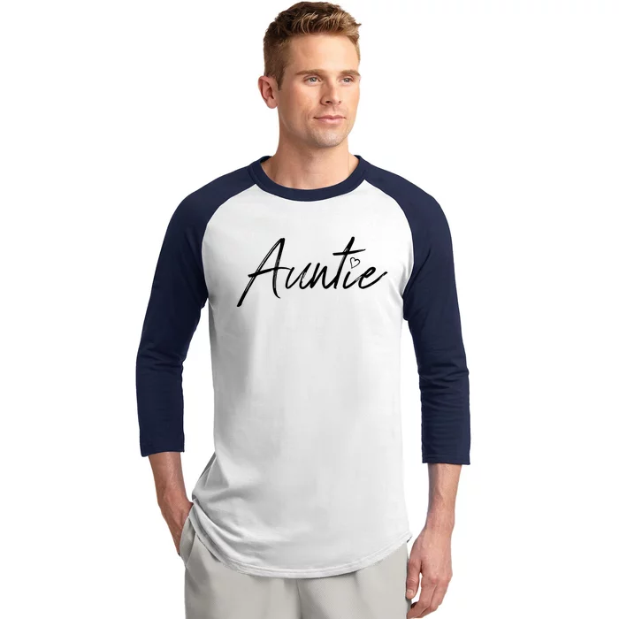 Auntie Funny Gift Auntie Gift Black Small Baseball Sleeve Shirt