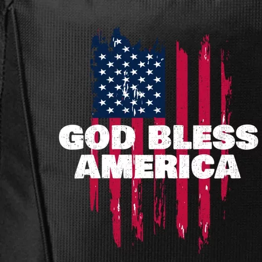 American Flag God Bless America Patriotic Gift City Backpack