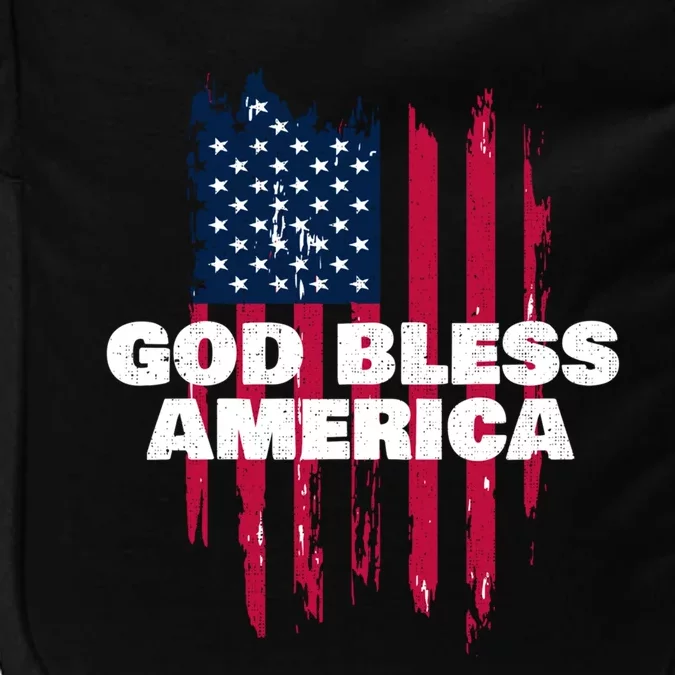 American Flag God Bless America Patriotic Gift Impact Tech Backpack