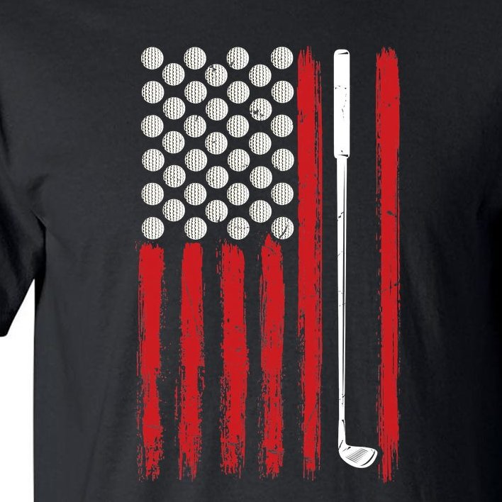 American Flag Golfing Golf Tall T-Shirt