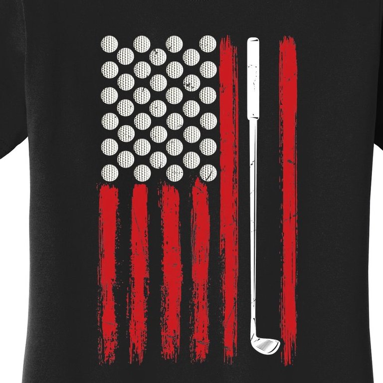 American Flag Golfing Golf Women's T-Shirt