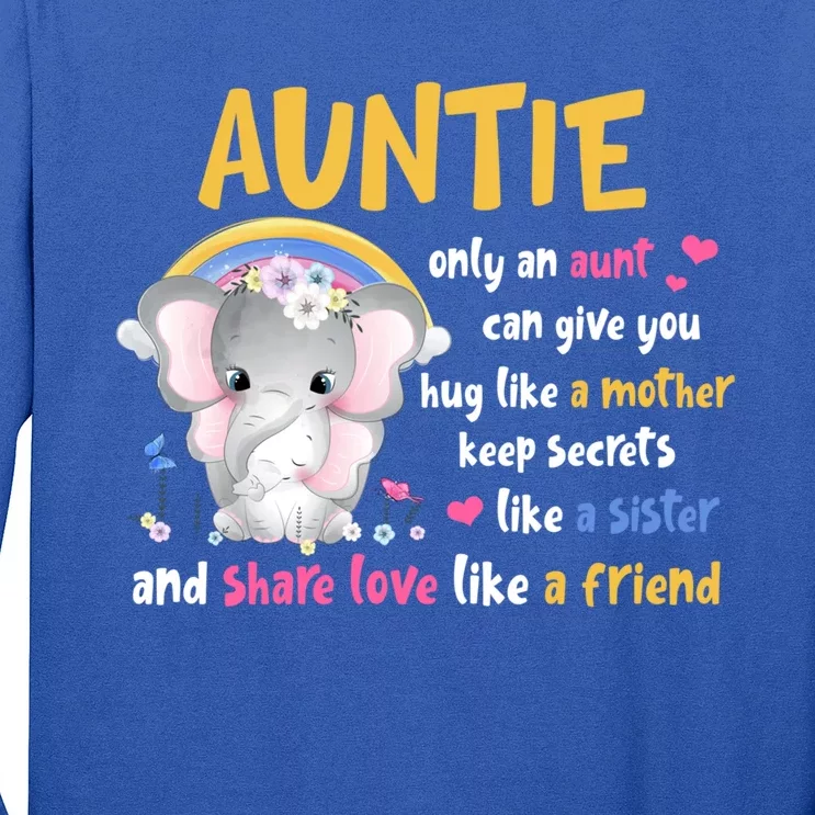 Auntie Funny Gift Hug Like A Mother Keeps Secrets Like A Sister Gift Long Sleeve Shirt