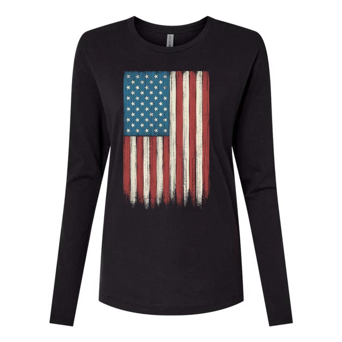 American Flag Gift Cool Patriotic Gift Womens Cotton Relaxed Long Sleeve T-Shirt