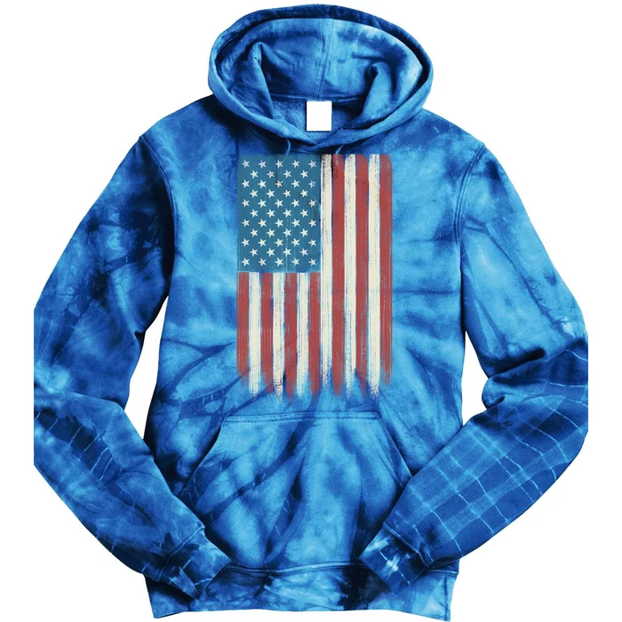 American Flag Gift Cool Patriotic Gift Tie Dye Hoodie