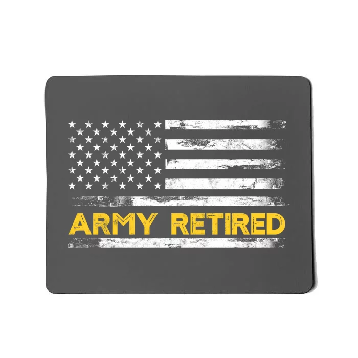 American Flag Gift Army Retired Military Army Thin Goldline Mousepad