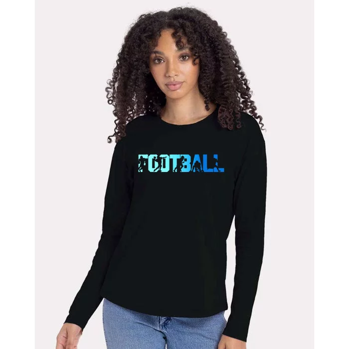 American Football Game Day Womens Cotton Relaxed Long Sleeve T-Shirt