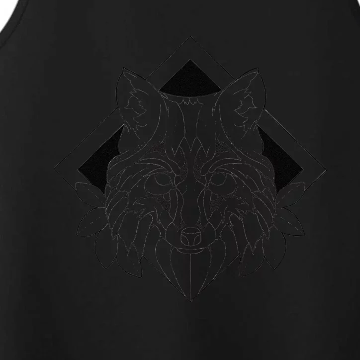 Artic Fox Geometric Fox Anime Performance Tank