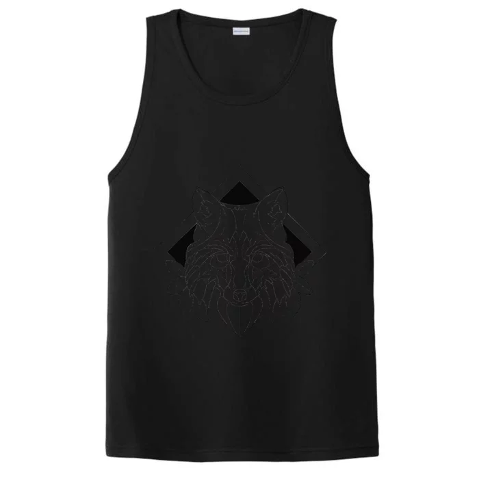 Artic Fox Geometric Fox Anime Performance Tank