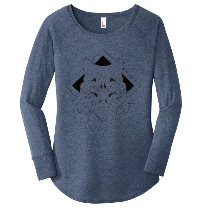 Artic Fox Geometric Fox Anime Women's Perfect Tri Tunic Long Sleeve Shirt