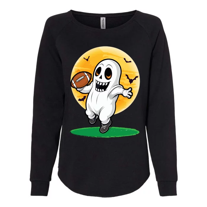 American Football Ghost Halloween Football Player Gift Womens California Wash Sweatshirt