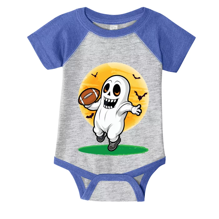 American Football Ghost Halloween Football Player Gift Infant Baby Jersey Bodysuit