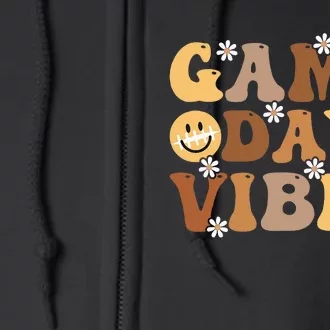 American Football Game Day Vibes Sport Women Girl Full Zip Hoodie