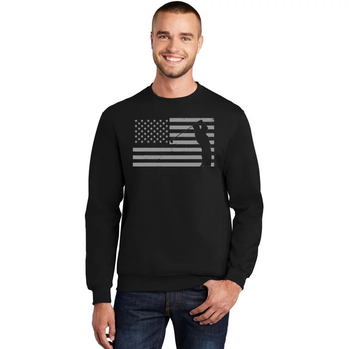 American Flag Golf Clothing Golfer Vintage Golf Sweatshirt