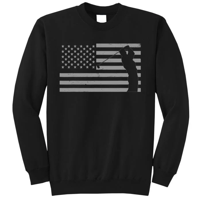 American Flag Golf Clothing Golfer Vintage Golf Sweatshirt