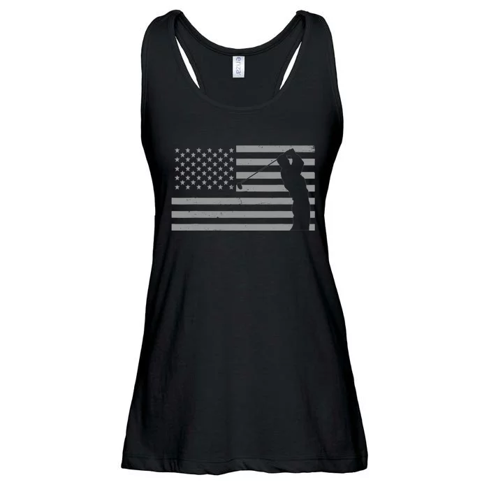 American Flag Golf Clothing Golfer Vintage Golf Ladies Essential Flowy Tank