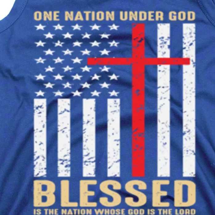 American Flag Gift One Nation Under God Great Gift Tank Top