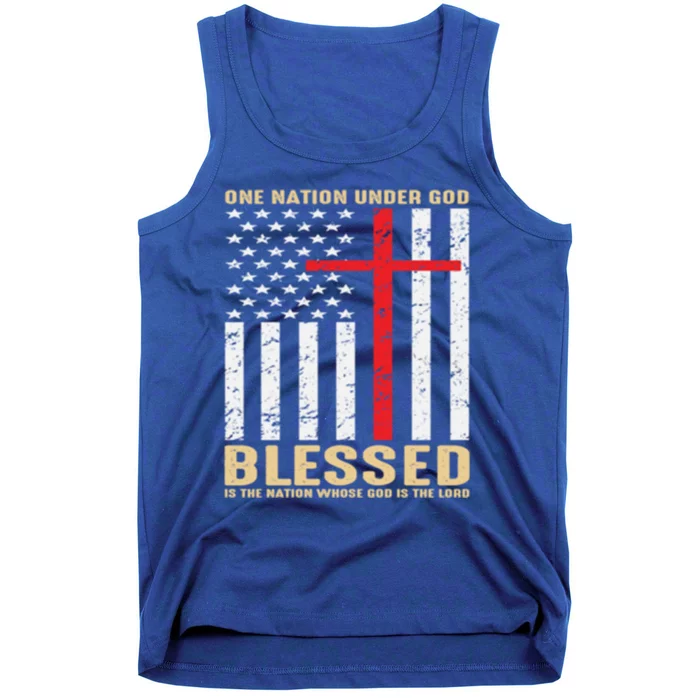 American Flag Gift One Nation Under God Great Gift Tank Top