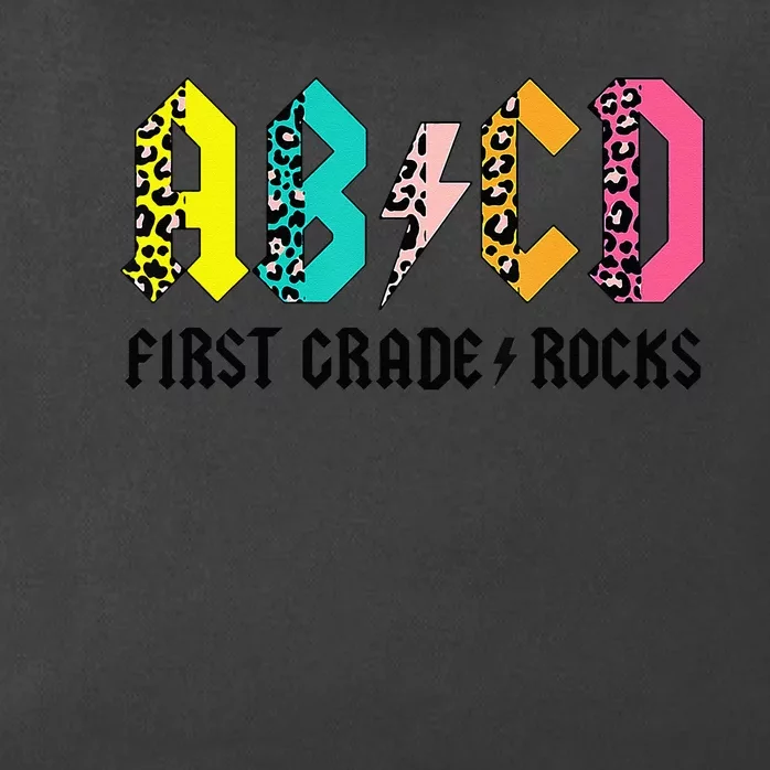 ABCD First Grade Rocks Back To School 1st Grade Teacher Zip Tote Bag