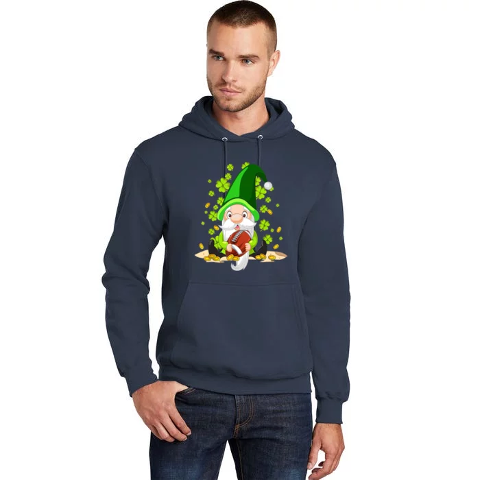 American Football Gnome Lucky Shamrock St Patrick's Day Tall Hoodie