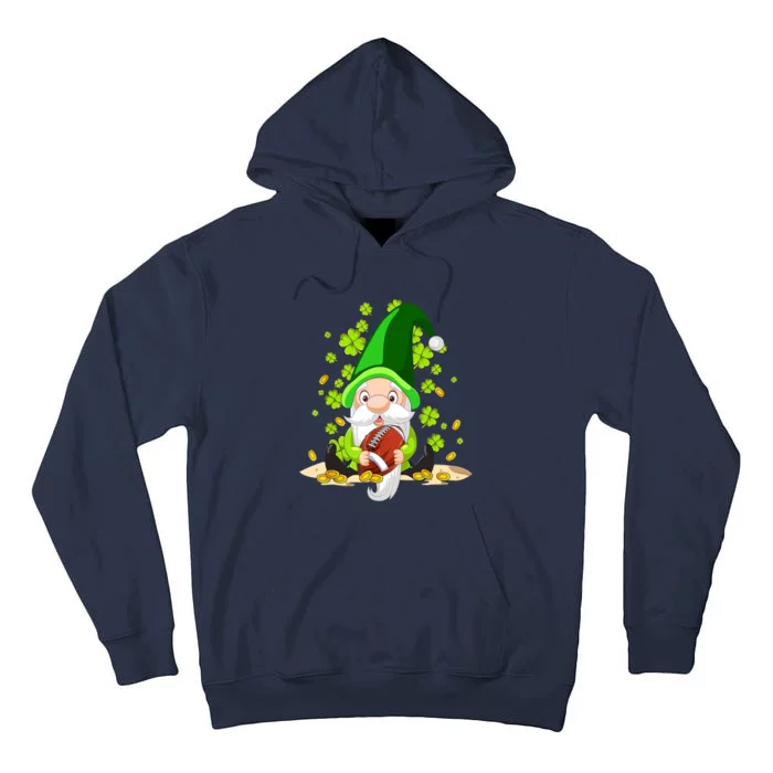 American Football Gnome Lucky Shamrock St Patrick's Day Tall Hoodie