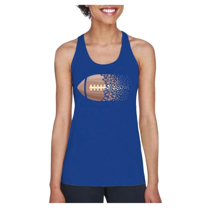 American Football Graphic American Football Heart Gift Women's Racerback Tank