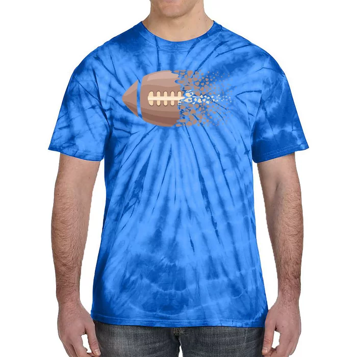 American Football Graphic American Football Heart Gift Tie-Dye T-Shirt