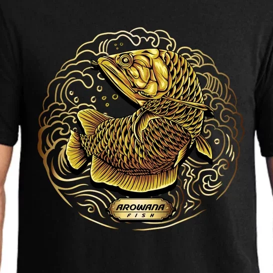 Arowana Fish Gold Pajama Set