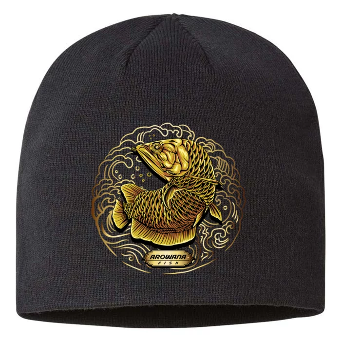 Arowana Fish Gold 8 1/2in Sustainable Knit Beanie