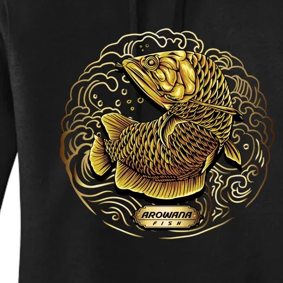 Arowana Fish Gold Women's Pullover Hoodie