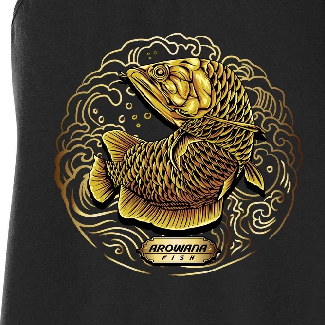 Arowana Fish Gold Women's Racerback Tank