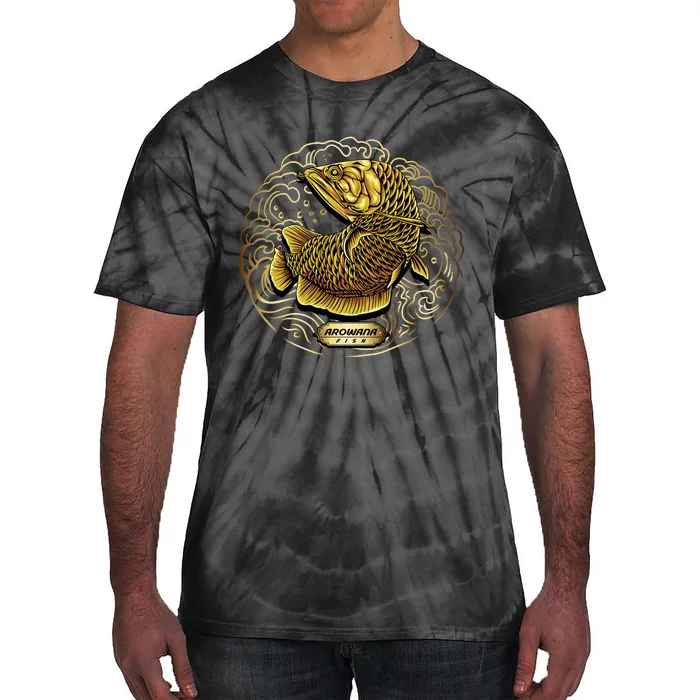 Arowana Fish Gold Tie-Dye T-Shirt