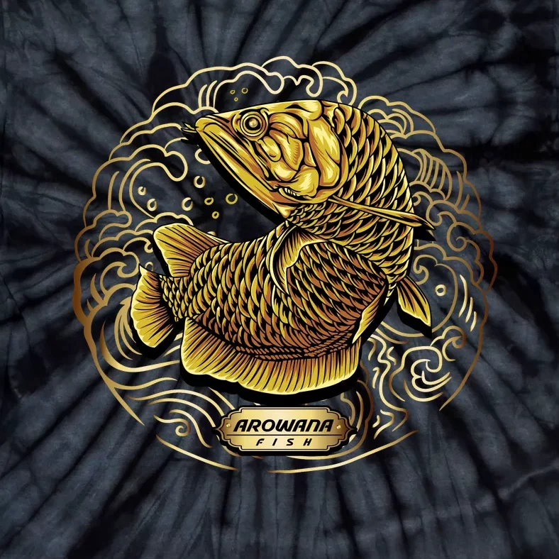 Arowana Fish Gold Tie-Dye T-Shirt